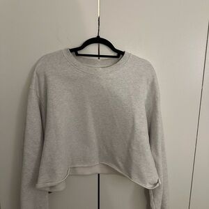 Gray Cropped Sweatshirt
